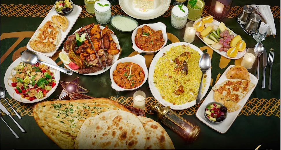 Afghan food and hospitality table