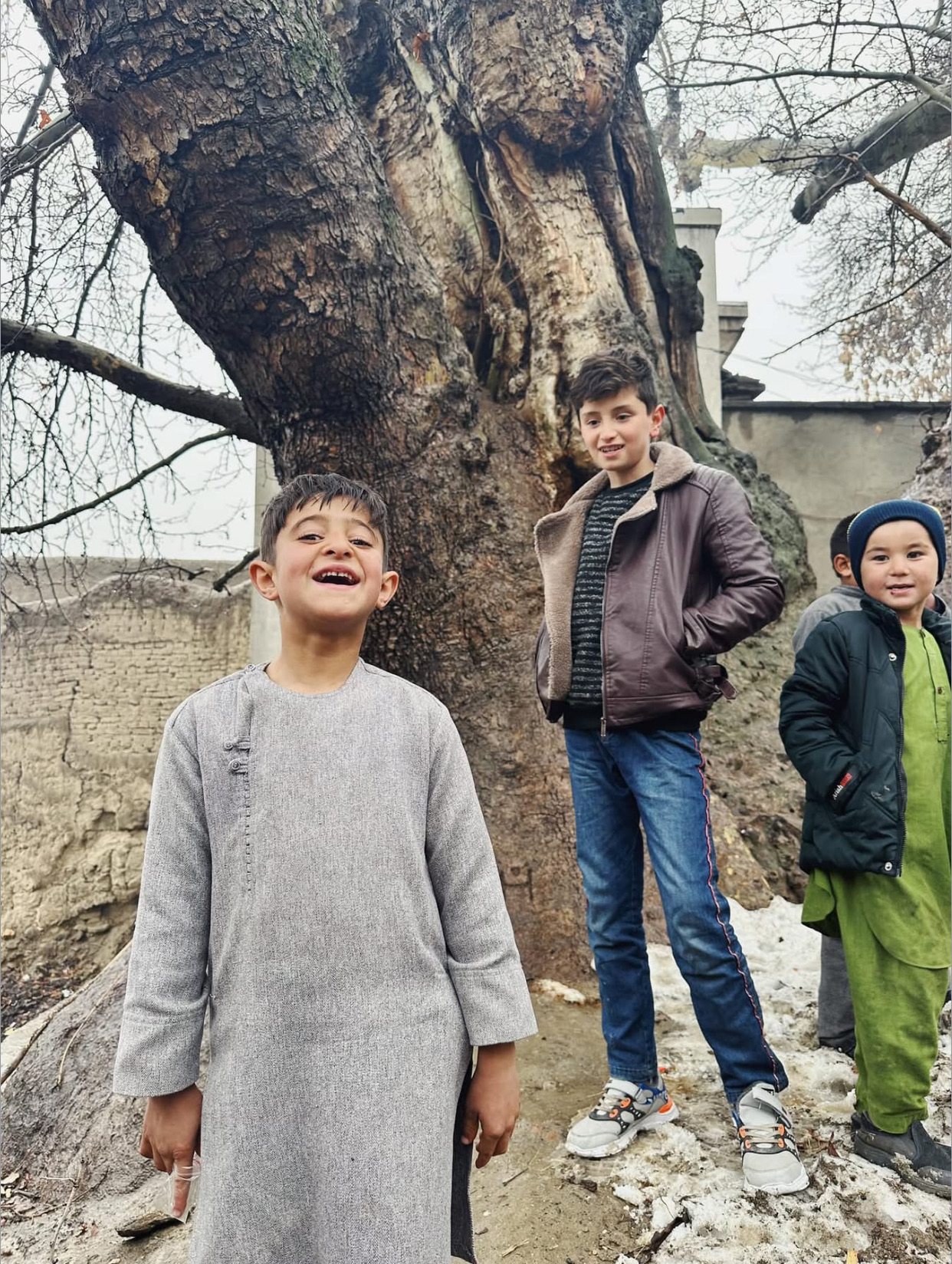 Children during a community visit in Kabul