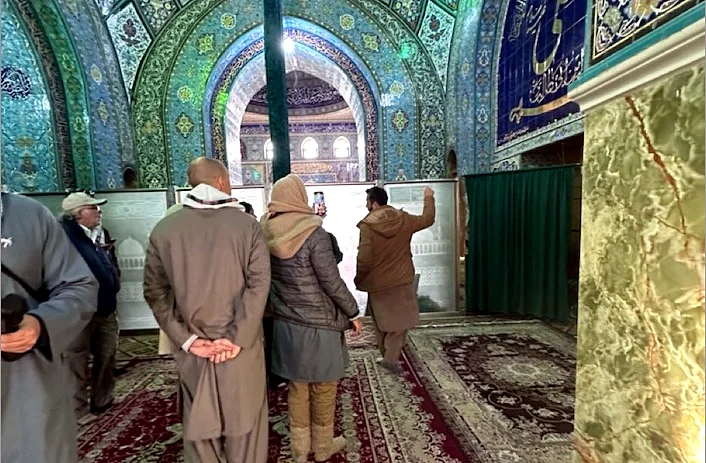 AfghanTours travelers visiting a major religious and cultural site in Afghanistan